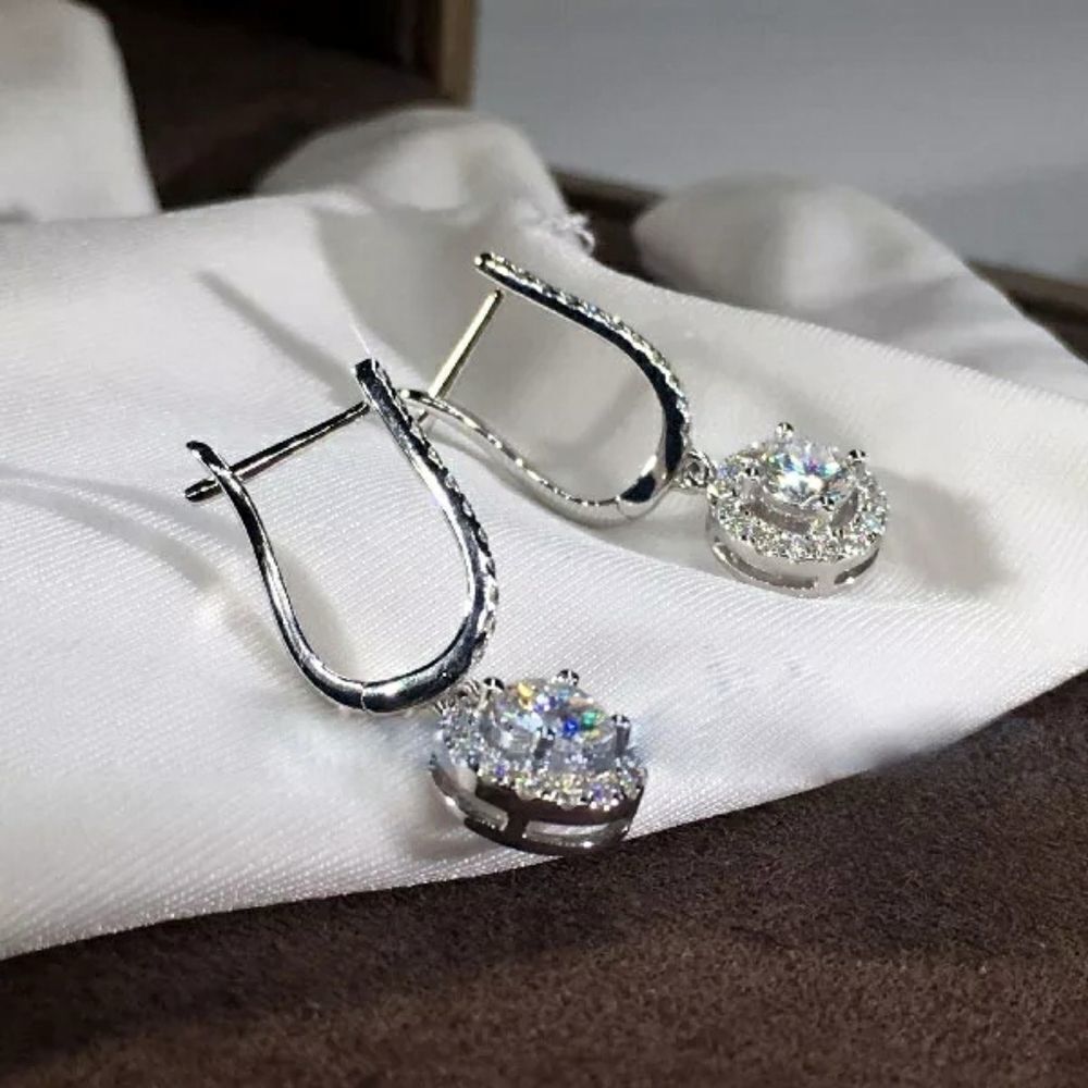 Vintage Halo Drop Earrings